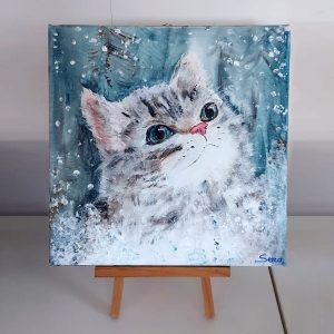 Sera Janssens Schilderij Poes